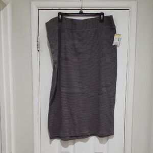 BONGO Charcoal Striped Pencil Skirt